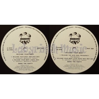 Bang The Party - Release Your Body • 12" Vinyl Maxi • EX - Labyrinth Music