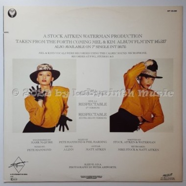 Mel & Kim - Respectable • 12" Vinyl Maxi • EX - Labyrinth Music