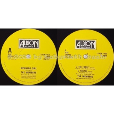 The Members - Working Girl • 12" Vinyl Maxi • EX - Labyrinth Music