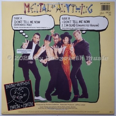 Mental As Anything - Don't Tell Me Now • 12" Vinyl Maxi • EX - Labyrinth Music