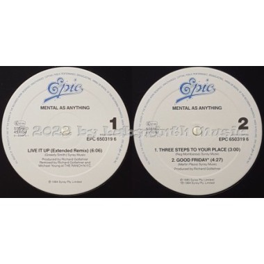 Mental As Anything - Live It Up • 12" Vinyl Maxi • NM - Labyrinth Music