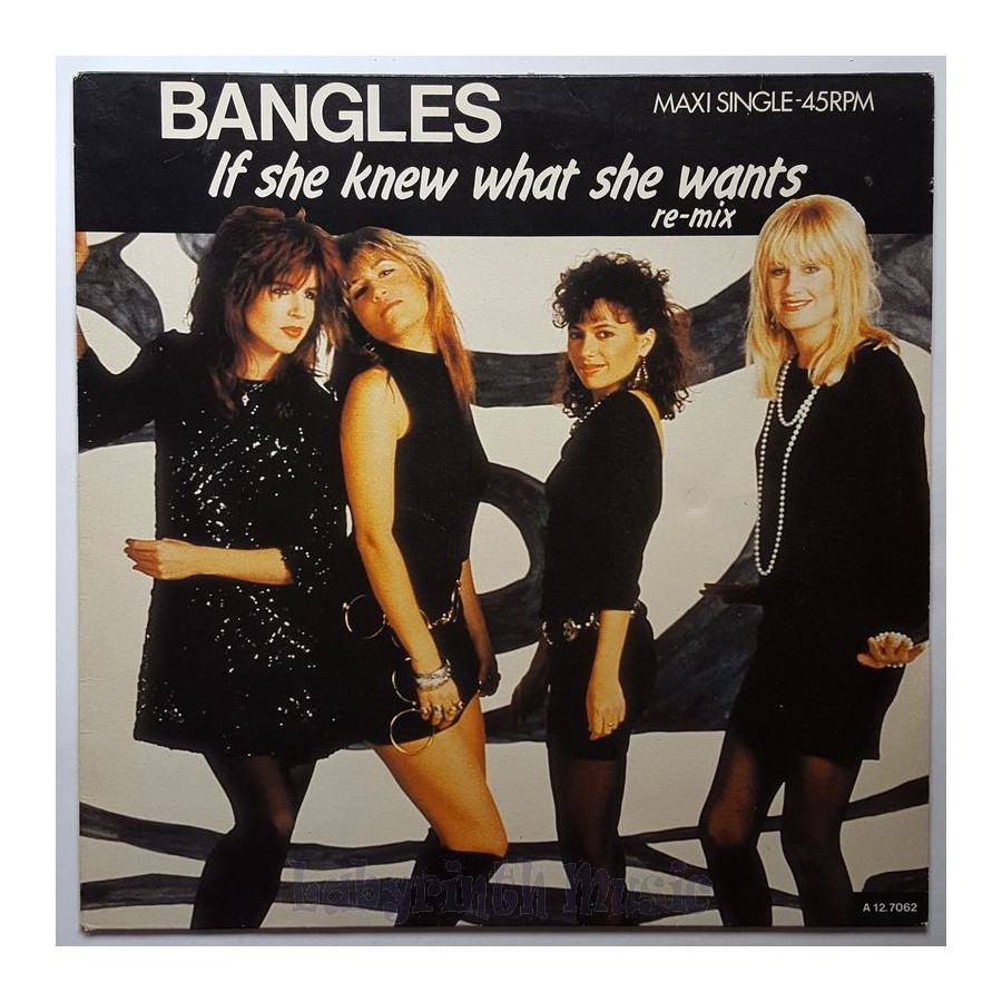 Bangles - If She Knew What She Wants • 12" Vinyl Maxi • NM - Labyrinth Music