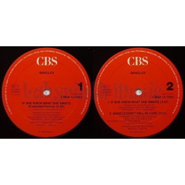 Bangles - If She Knew What She Wants • 12" Vinyl Maxi • NM - Labyrinth Music