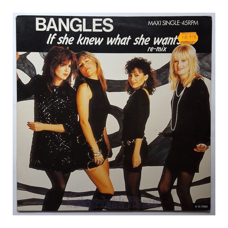 Bangles - If She Knew What She Wants • 12" Vinyl Maxi • EX - Labyrinth Music