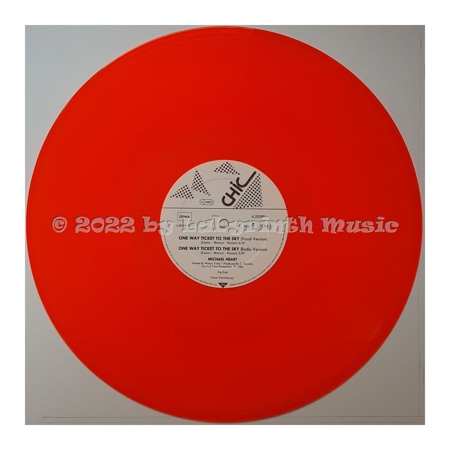 Michael Heart - One Way Ticket To The Sky • 12" Vinyl Maxi • EX - Labyrinth Music