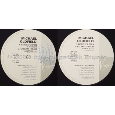 Michael Oldfield (Mike Oldfield) - Heaven's Open • 12" Vinyl Maxi • EX - Labyrinth Music
