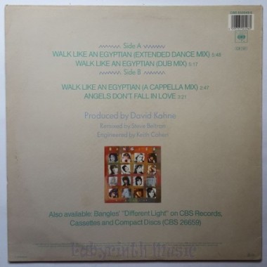 Bangles - Walk Like An Egyptian • 12" Vinyl Maxi • EX - Labyrinth Music