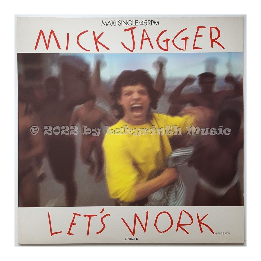 Mick Jagger - Let's Work • 12" Vinyl Maxi • MINT - Labyrinth Music