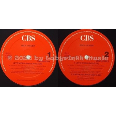 Mick Jagger - Let's Work • 12" Vinyl Maxi • MINT - Labyrinth Music