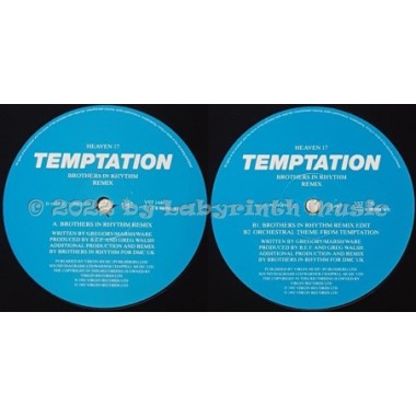 Heaven 17 - Temptation • Brothers In Rhythm Remix • 12" Vinyl Maxi • MINT - Labyrinth Music