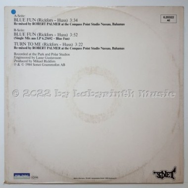 Mikael Rickfors - Blue Fun • 12" Vinyl Maxi • EX - Labyrinth Music