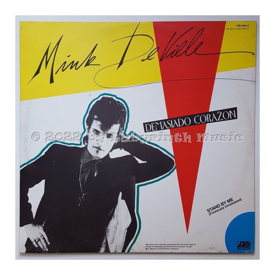 Mink Deville - Demasiado Corazon • 12" Vinyl Maxi - Labyrinth Music