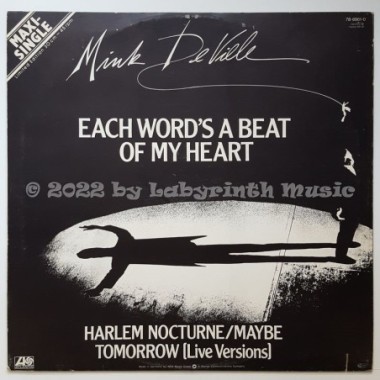 Mink Deville - Each Word's A Beat Of My Heart • 12" Vinyl Maxi - Labyrinth Music