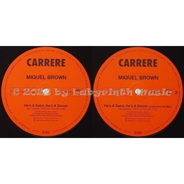 Miquel Brown - He's A Saint, He's A Sinner • 12" Vinyl Maxi • EX - Labyrinth Music