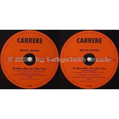 Miquel Brown - So Many Men - So Little Time • 12" Vinyl Maxi • NM - Labyrinth Music