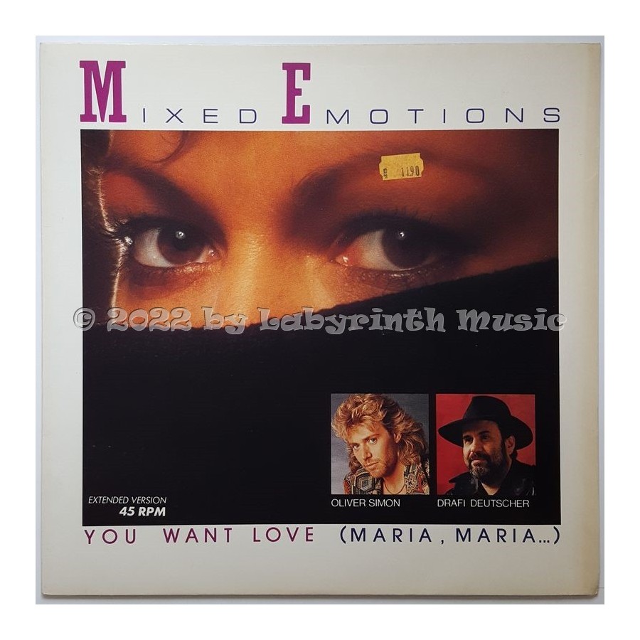Mixed Emotions - You Want Love • Maria, Maria ... • 12" Vinyl Maxi - Labyrinth Music