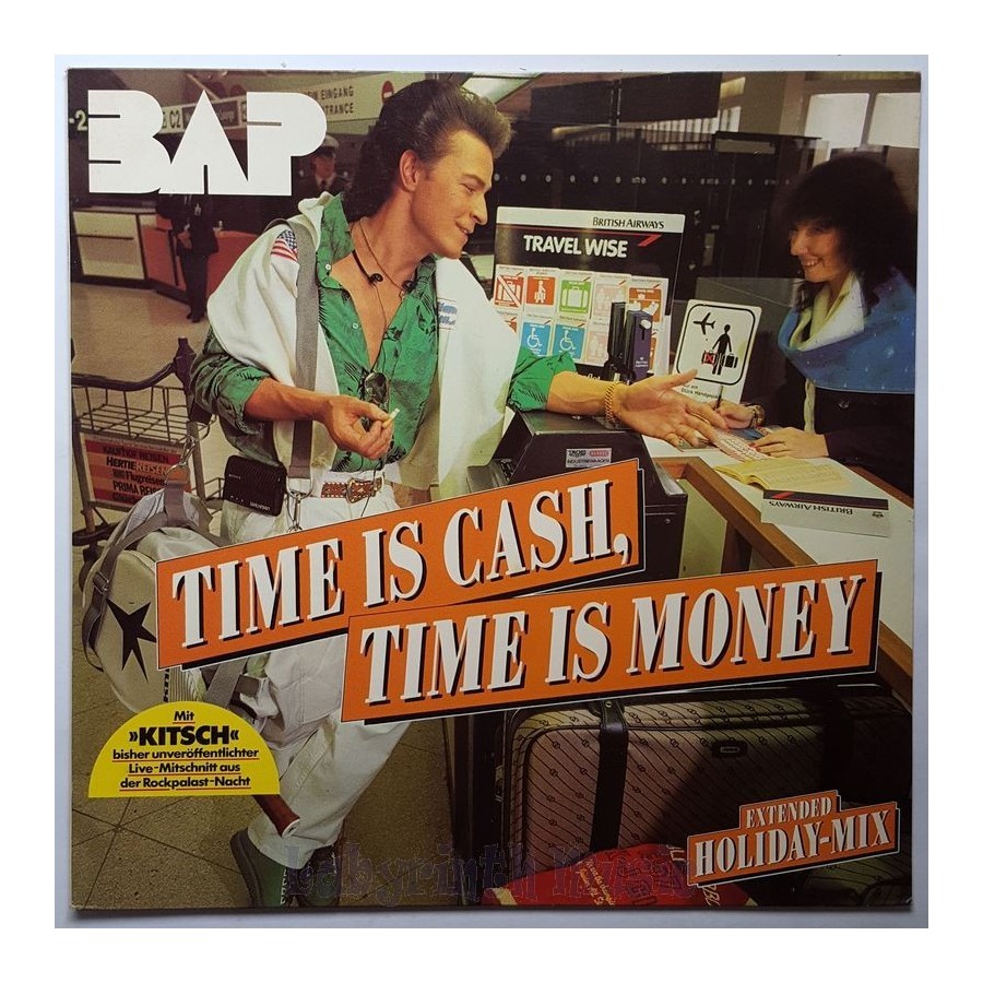 BAP - Time Is Cash, Time Is Money • 12" Vinyl Maxi • NM - Labyrinth Music