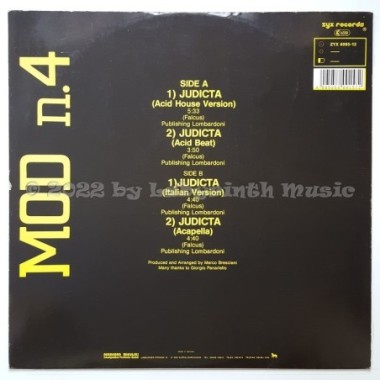 Mod N.4 - Judicta • 12" Vinyl Maxi - Labyrinth Music