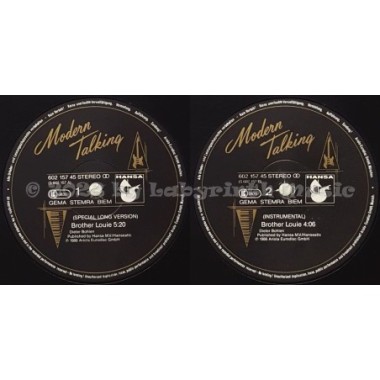 Modern Talking - Brother Louie • 12" Vinyl Maxi - Labyrinth Music