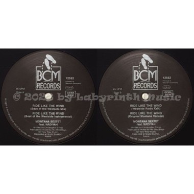 Montana Sextet Feat. Nadiyah - Ride Like The Wind • 12" Vinyl Maxi • EX - Labyrinth Music