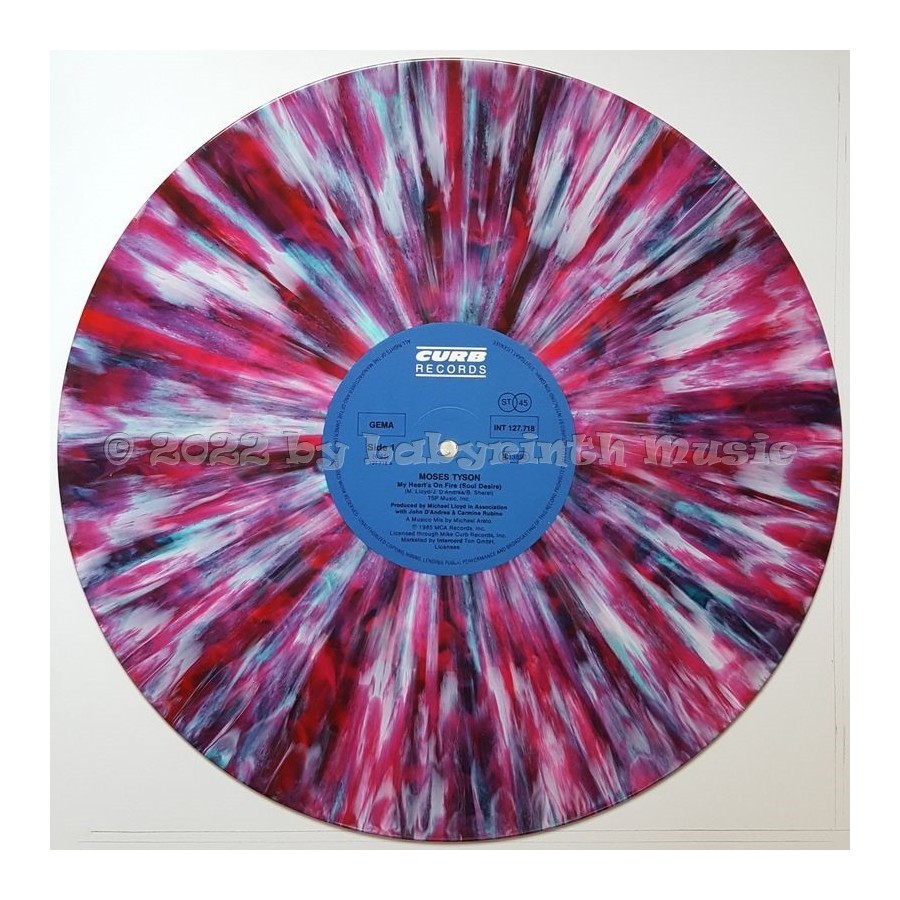 Moses Tyson - My Heart's On Fire (Soul Desire) • 12" Vinyl Maxi • EX - Labyrinth Music