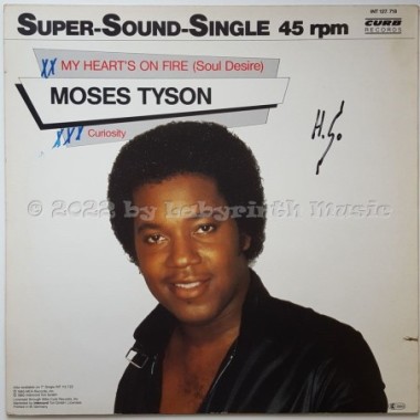 Moses Tyson - My Heart's On Fire (Soul Desire) • 12" Vinyl Maxi • EX - Labyrinth Music