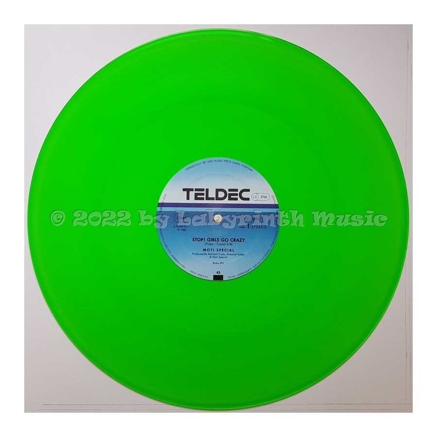 Moti Special - Stop! Girls Go Crazy • 12" Vinyl Maxi • MINT - Labyrinth Music