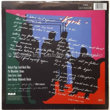 Mr. Mister - Kyrie • 12" Vinyl Maxi • EX - Labyrinth Music