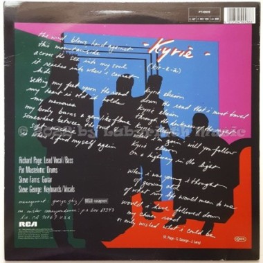 Mr. Mister - Kyrie • 12" Vinyl Maxi - Labyrinth Music