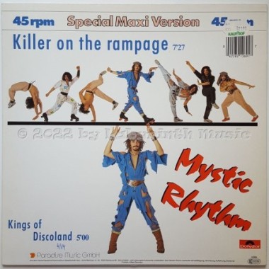 Mystic Rhythm - Killer On The Rampage • 12" Vinyl Maxi • MINT - Labyrinth Music