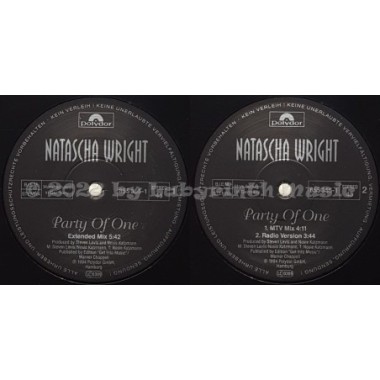 Natascha Wright - Party Of One • 12" Vinyl Maxi • MINT - Labyrinth Music