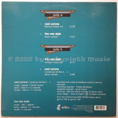 Nice Device - Cool Corona (Oould You Be Like E....) • 12" Vinyl Maxi • EX - Labyrinth Music