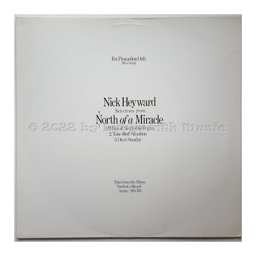Nick Heyward - Selections From North Of A Miracle • 12" Vinyl Maxi • MINT - Labyrinth Music