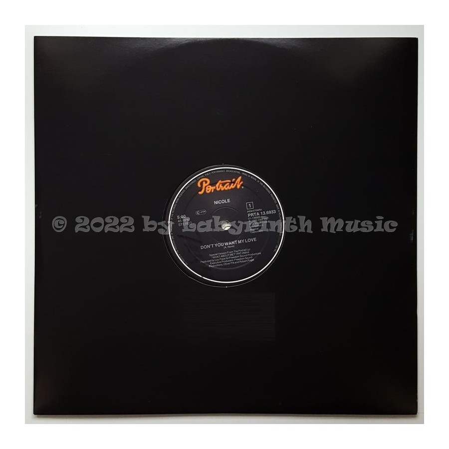 Nicole McCloud - Don't You Want My Love • 12" Vinyl Maxi - Labyrinth Music