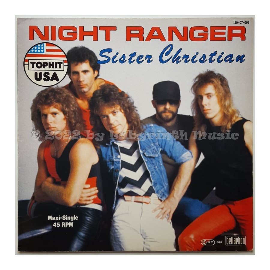Night Ranger - Sister Christian • 12" Vinyl Maxi • EX - Labyrinth Music