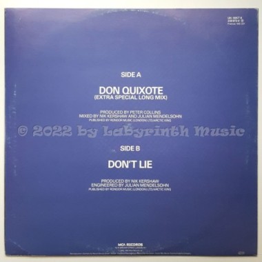 Nik Kershaw - Don Quixote • 12" Vinyl Maxi - Labyrinth Music
