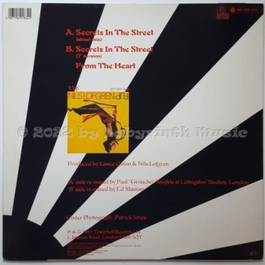 Nils Lofgren - Secrets In The Street • 12" Vinyl Maxi • EX - Labyrinth Music