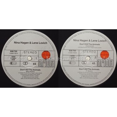 Nina Hagen & Lene Lovich - Don't Kill The Animals • 12" Vinyl Maxi • NM - Labyrinth Music