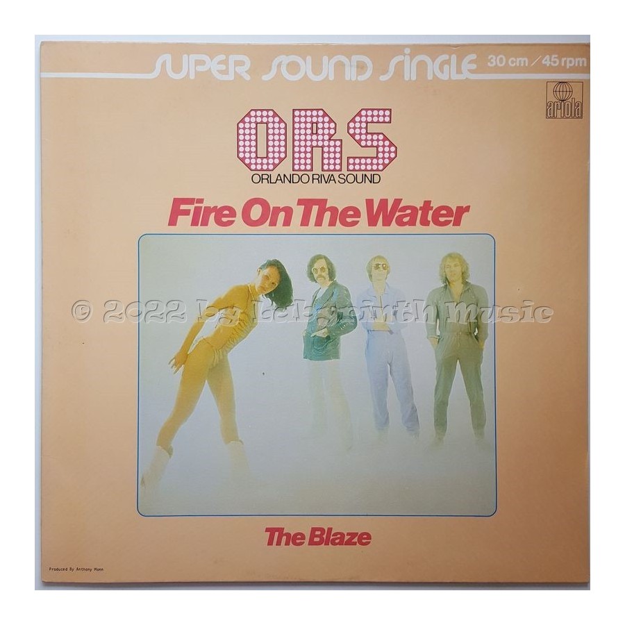 O.R.S. (Orlando Riva Sound) - Fire On The Water • 12" Vinyl Maxi • MINT - Labyrinth Music