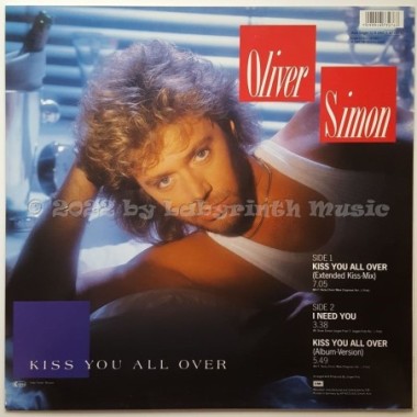 Oliver Simon - Kiss You All Over • 12" Vinyl Maxi • MINT - Labyrinth Music