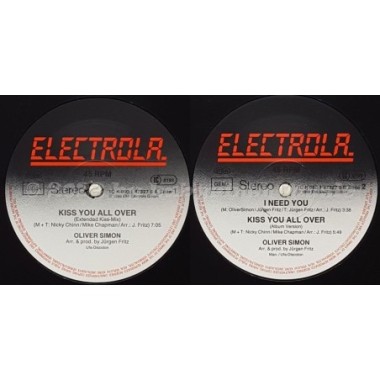 Oliver Simon - Kiss You All Over • 12" Vinyl Maxi • MINT - Labyrinth Music