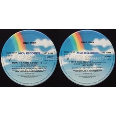 One Way - Don't Think About It • 12" Vinyl Maxi • MINT - Labyrinth Music