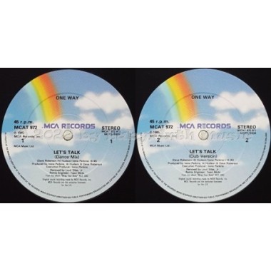 One Way - Let's Talk • 12" Vinyl Maxi • NM - Labyrinth Music
