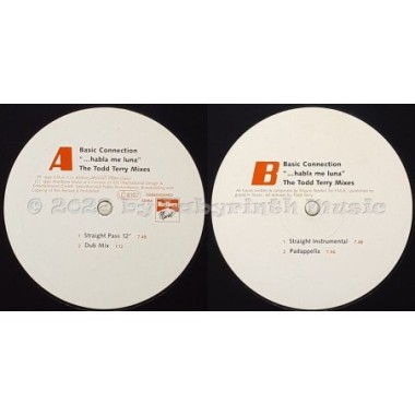 Basic Connection - Habla Me Luna • The Todd Terry Mixes • 12" Vinyl Maxi • NM - Labyrinth Music