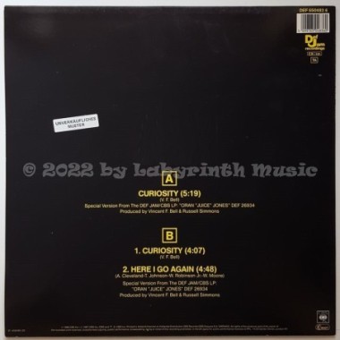 Oran 'Juice' Jones - Curiosity • 12" Vinyl Maxi • MINT - Labyrinth Music