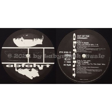 Out Of The Ordinary - Play It Again • 12" Vinyl Maxi • NM - Labyrinth Music