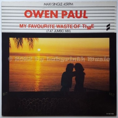 Owen Paul - My Favourite Waste Of Time • 7.47 Jumbo Mix • 12" Vinyl Maxi • MINT - Labyrinth Music