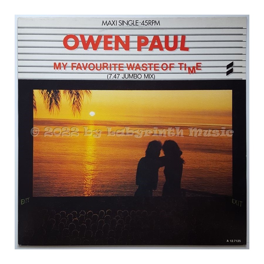Owen Paul - My Favourite Waste Of Time • 7.47 Jumbo Mix • 12" Vinyl Maxi • MINT - Labyrinth Music