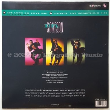 P.M. Sampson & Double Key - We Love To Love • 12" Vinyl Maxi • NM - Labyrinth Music