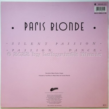 Paris Blonde - Silent Passion • 12" Vinyl Maxi • EX - Labyrinth Music